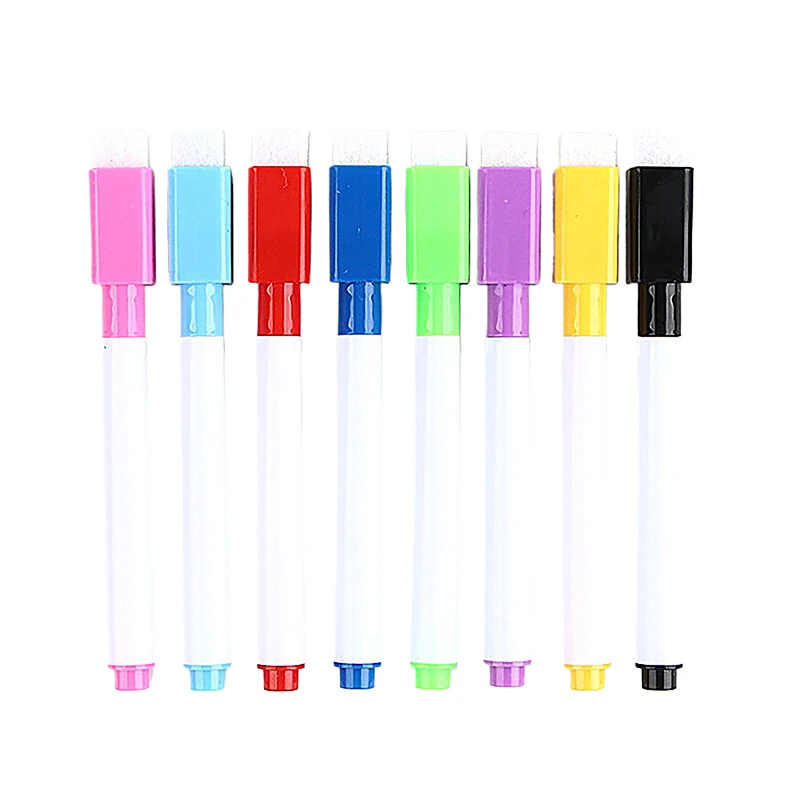 8Pcs Colorful white marker pens marker pens color marker pens pen marker Magnetic Whiteboard Dry Erase Marker Pens High-capacity Erasable Whiteboard Marker Pens Office School Supplies