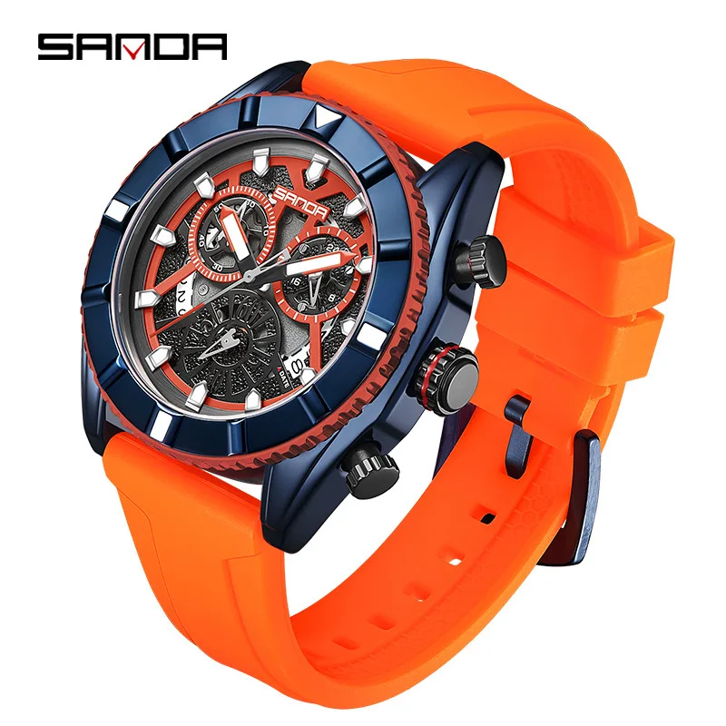 

SANDA 5309 2023 Fashion Top Brand Men's Watches 30M Waterproof Luxury Sports Quartz Wristwatch For Male Clock Relogio Masculino