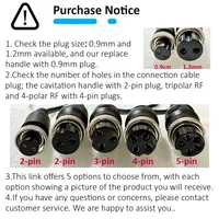 Replace Metal Wands for LW-101 40K Ultrasonic Cavitation RF Machine Body Slimming Multipolar Radio Frequency Nozzle Replacement 2
