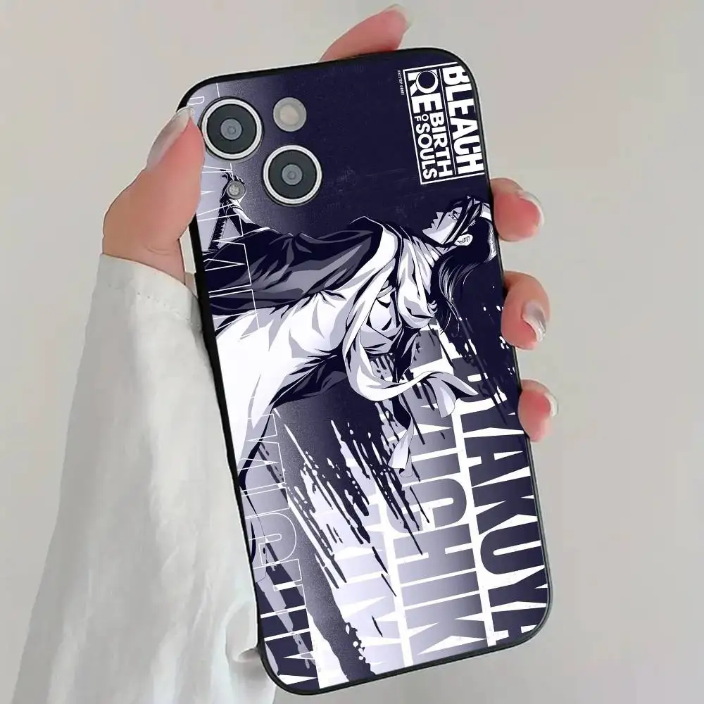 Anime B-Bleach Kuchiki Byakuya Silicone Soft Phone Case