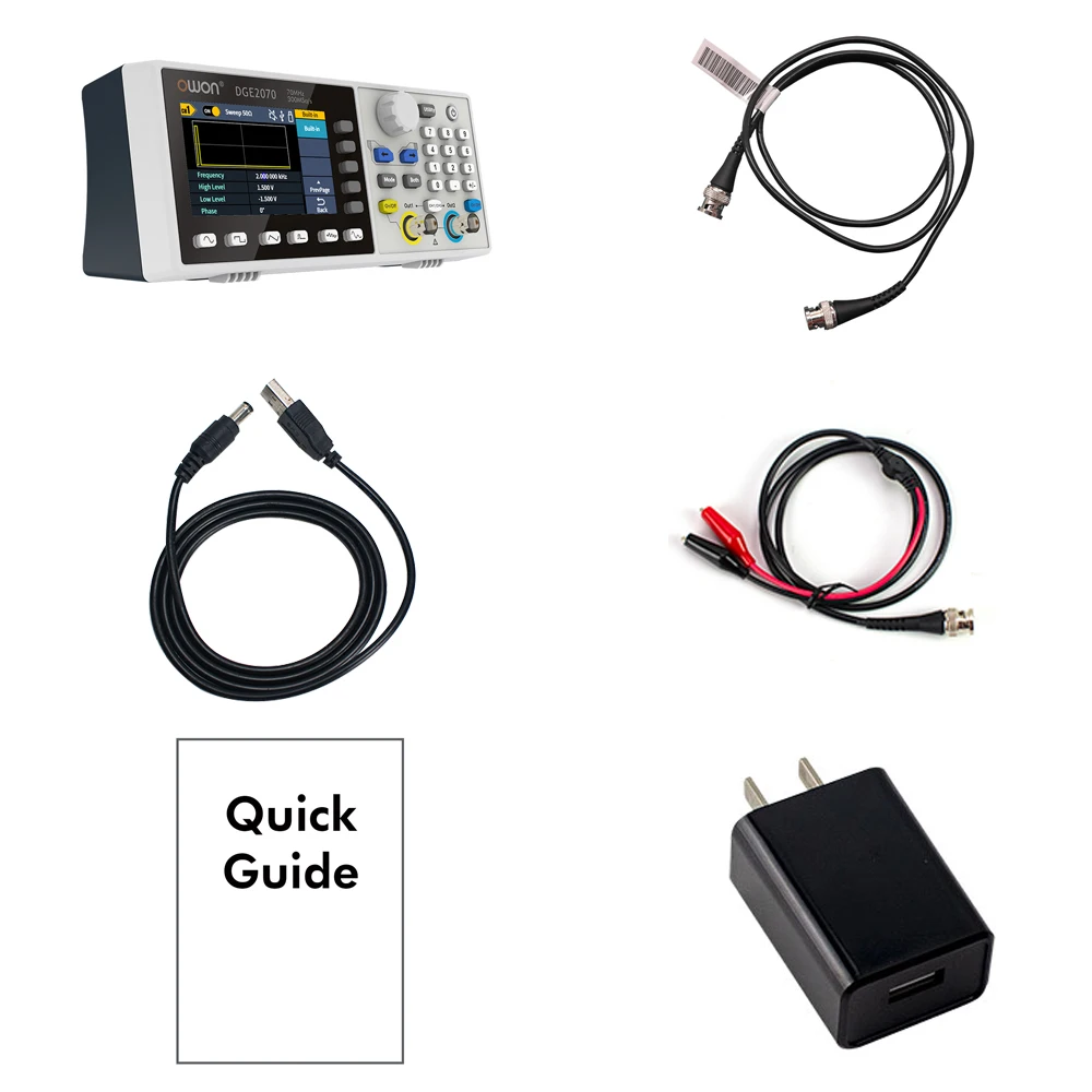 OWON DGE2035 DGE2070 AWG Tester Meter 2 Channels 35Mhz 70Mhz Bandwidth 14Bits 300MSa/s Sample rate signal generator
