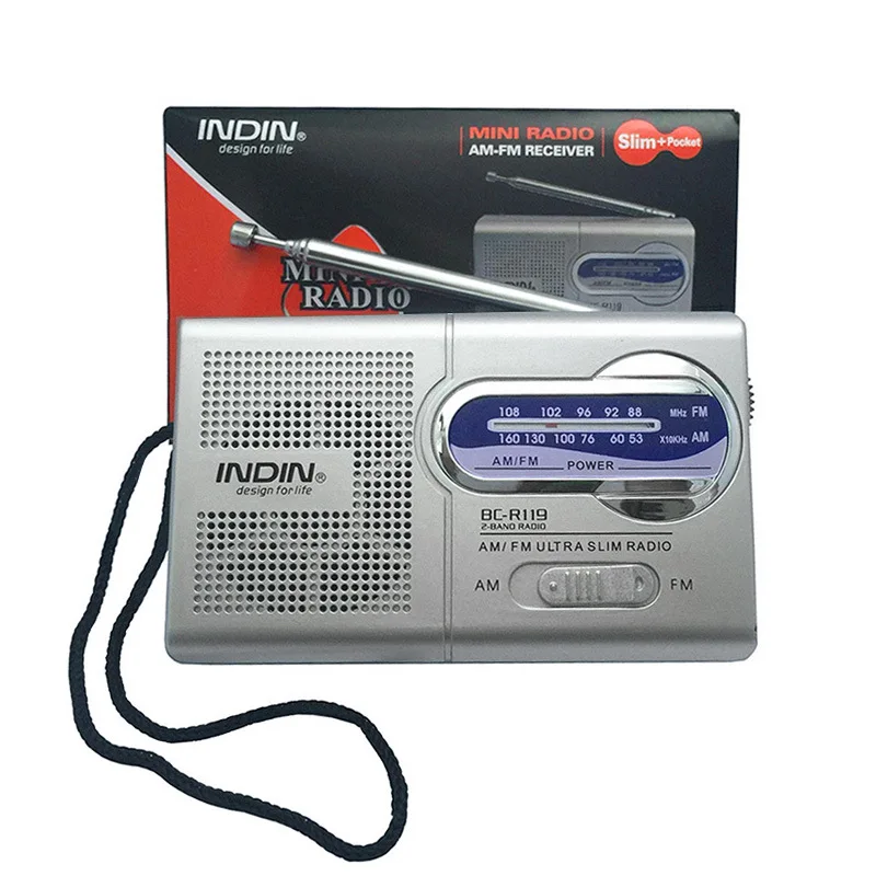 

Old Fashion Radio Multi-function Mini Pocket BC-R119 Radio Speaker Receiver Telescopic Antenna radio receiver support AM/FM