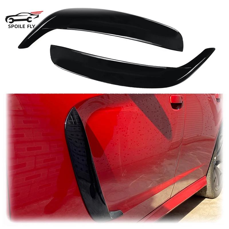 

For Dodge Charger 2011-2018 Car Exterior Accessories ABS Door Wind Knife Sticker Decorative Covers Front Door Side Fender Fin