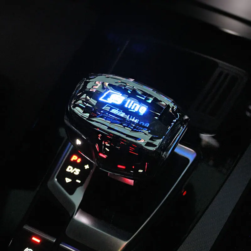 

Modified Crystal Handle Gear Shift Knob Cover Lever Head Decor with RS Sline Sticker For Audi A4 A6 Q5 A5 Q7 Q8 A8 Accessories