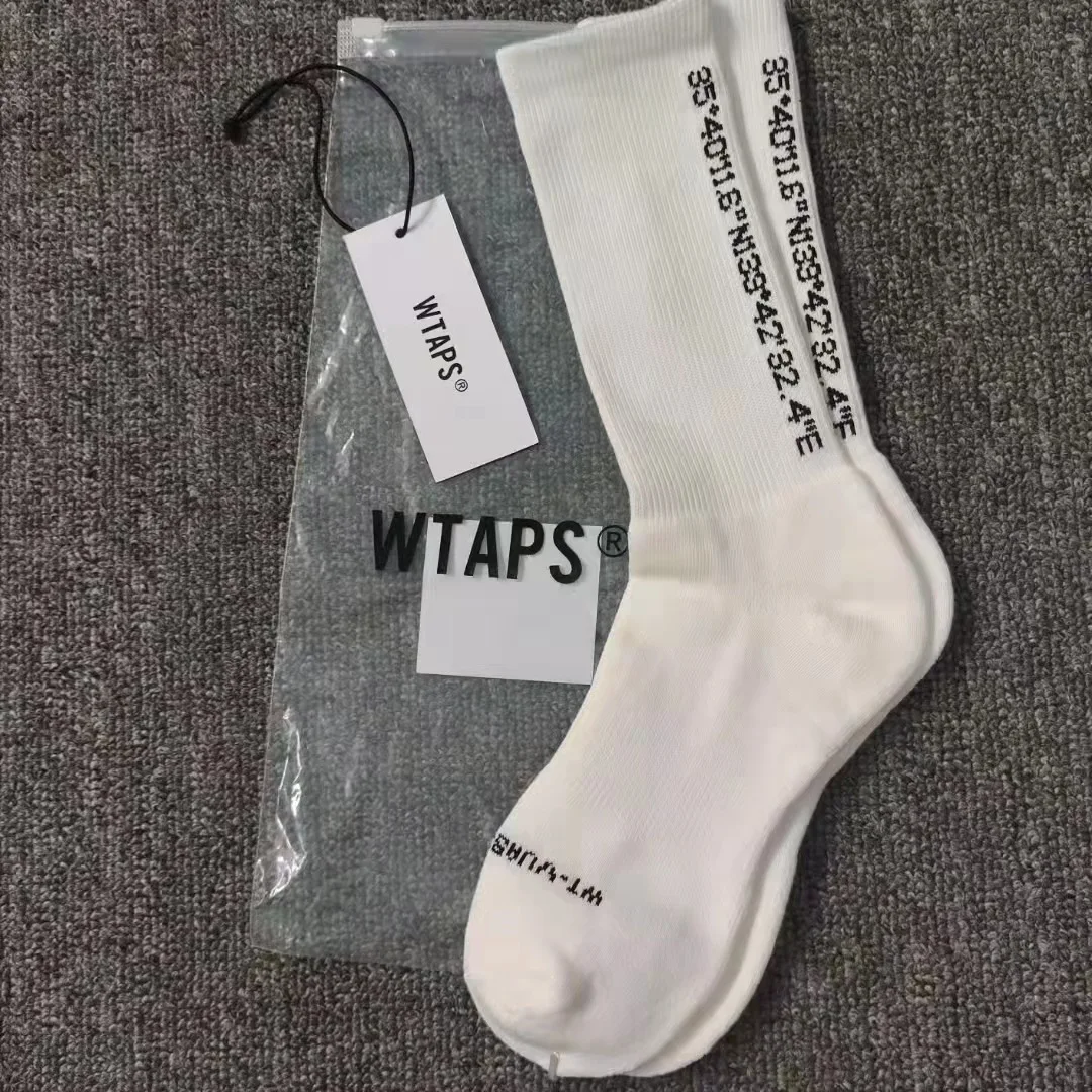 W-wtaps Nishiyama Toru socks men's and women's middle tube cotton towel bottom sports stockings Japanese solid color cargo socks