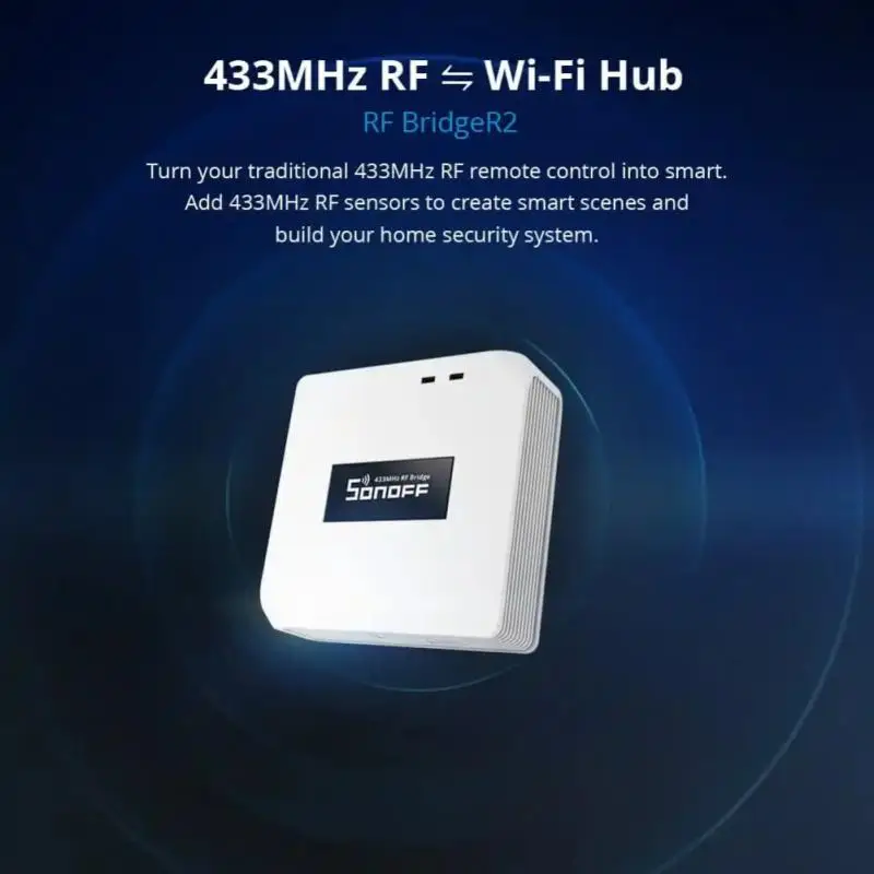SONOFF RF BridgeR2 433 Smart Hub Wireless eWeLink Gateway Smart Home Control Center Work With Alexa Google Alice SmartThings 2