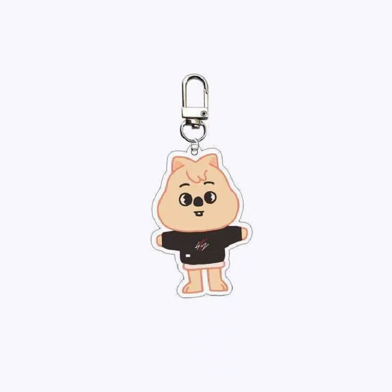 Cartoon SKZOO Stray Children Kawaii jyp jyp kz Acrylic Double sided Keychain Backpack Pendant Car Keychain Pendant Couple Gift key chain,backpack decoration