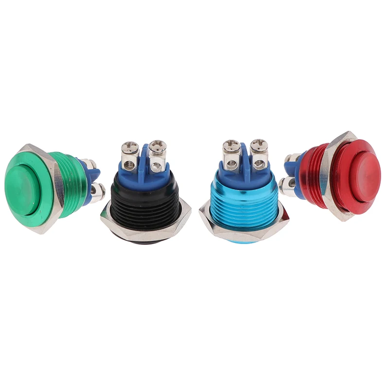 1Pc Momentary Push Button Switch 16mm Waterproof Mount Button Switch