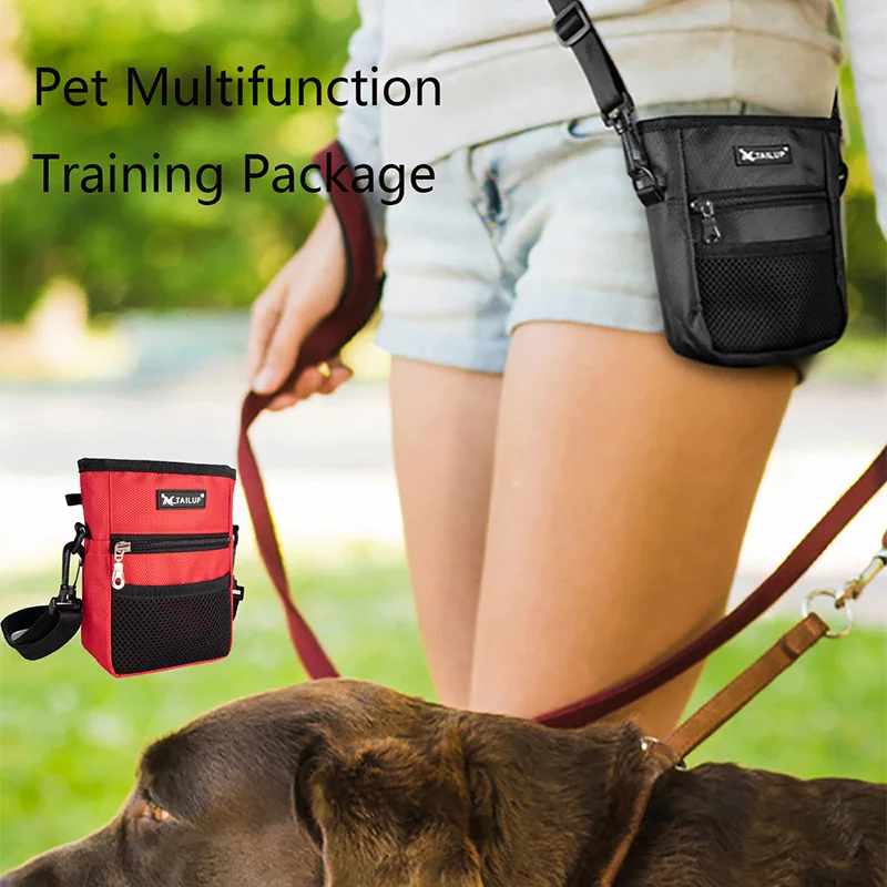 Portable dog walking bag Training Snack Waist Bag Large Capacity Treat Pouch Drawstring Carries Outdoor Garbage Waste Bag Dispenser