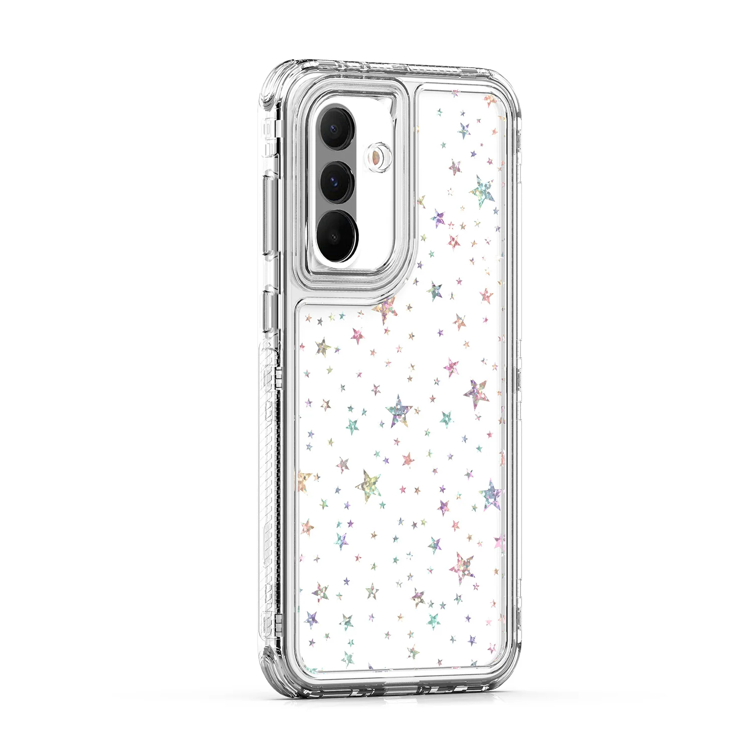 Enhanced 3-in-1 Laser Pattern Phone Case - Shockproof & Anti-Fall TPU+PC Cover