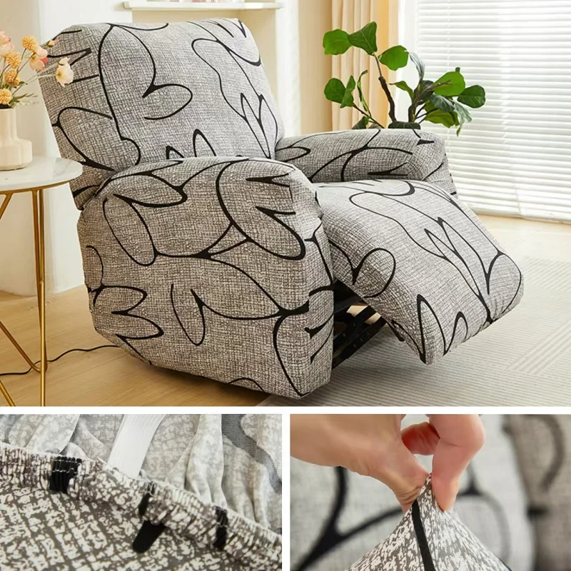 Elastic Recliner Sofa Cover Printed Slipcover Chair Sofa Protector Relax Armchair Stretch Couch Covers For Living Room 4