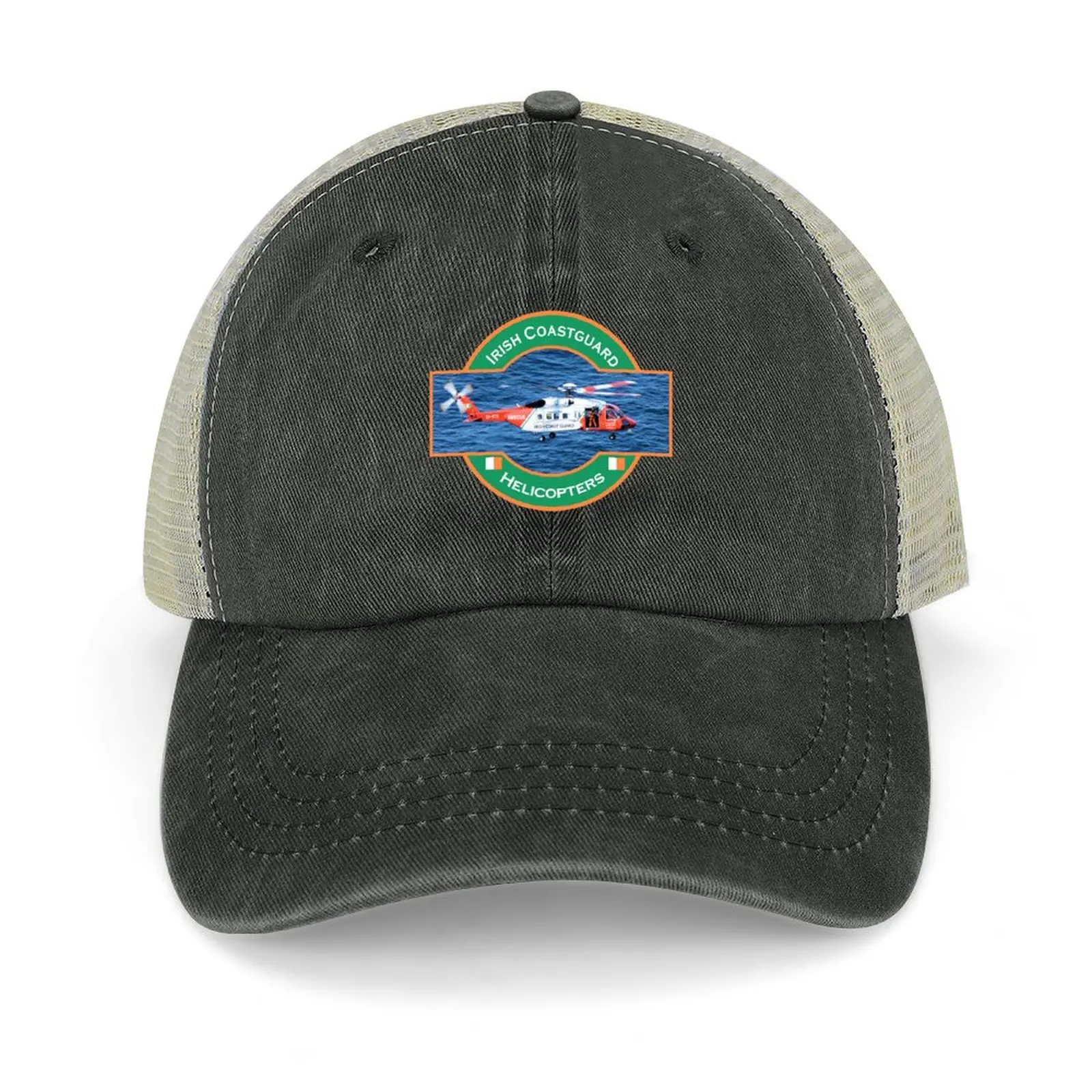 

Irish Coastguard Search and rescue helicopter Cowboy Hat Wild Ball Hat Sun Hat For Children Hats Woman Men's
