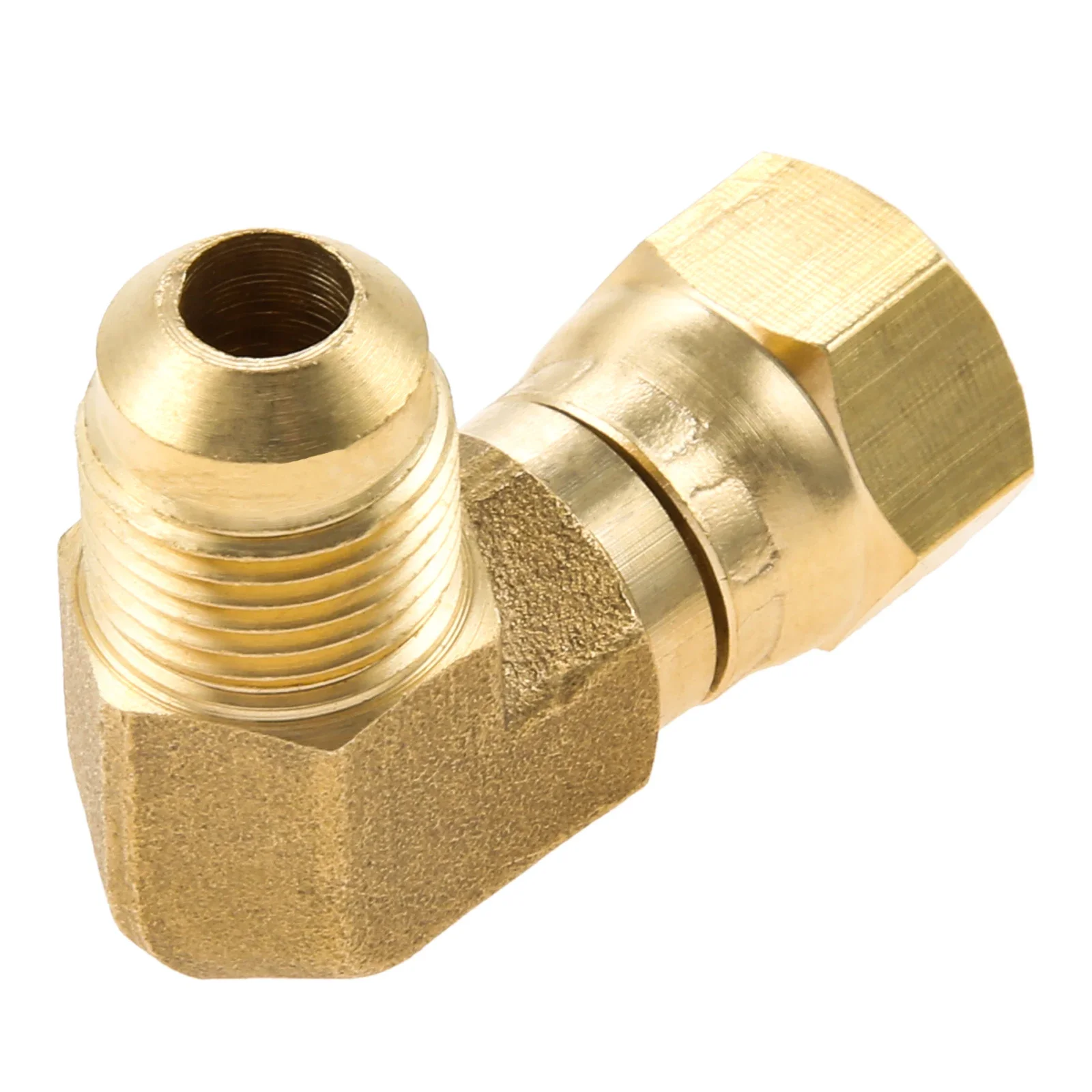 90 Degree Elbow Propane Connector Low Pressure Adapter 3/8" Female & Male Flare fit for Olympian Wave Heater Gas Fired Heater 5