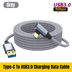 High - Speed USB - C to USB3.0 Data Cable 5Gbps - Available in 1m, 2m, 3m Lengths - 0.5m (Grey USBA to Type C)