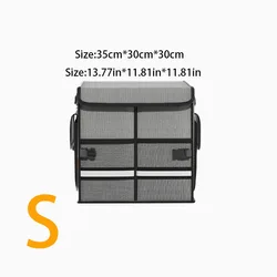 Enhanced Car Organizer: Foldable Oxford Cloth Storage Box for Glove Compartment and Trunk (S Grey)