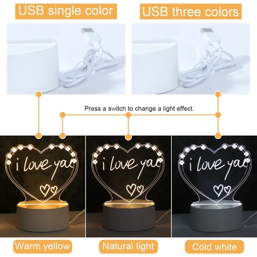 창의적인 LED 야간 조명 램프, USB 메시지 보드, 휴일 조명, 펜 포함, 어린이 여자 친구 크리스마스 장식 선물 5