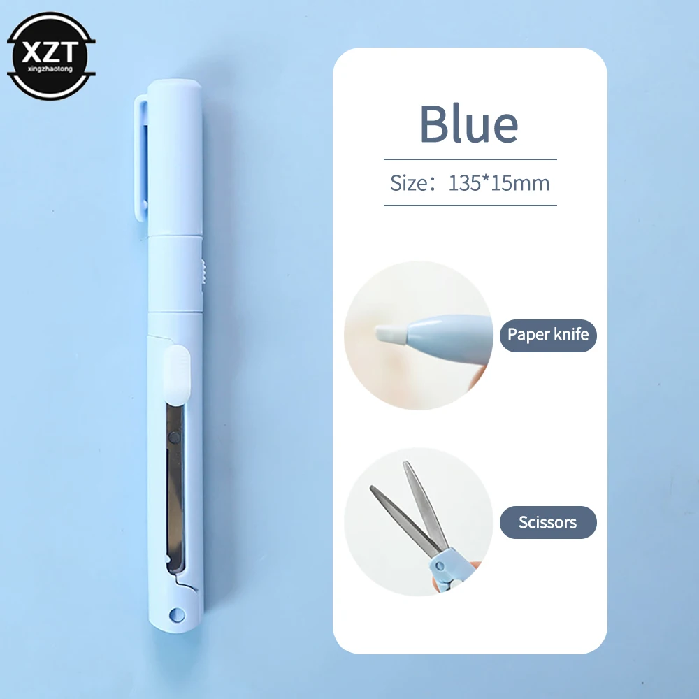 Mini Color Folding Scissor Pen Cutter Portable Size Safe Ceramic Pencutter Utility Knife for Paper Work Diary School Supplies paper cutter,stationery scissors,soft handle scissors,portable scissors cutter