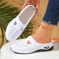 Chaussures pour femmes pratiques et confortables à la maison, un pied avec évent et demi-pantoufle, chaussures d'été pour femmes, livraison gratuite 1