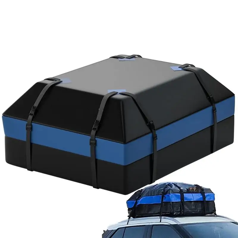 

Rooftop Cargo Carrier Bag 600D Car Rooftop Cargo Carrier Bag Waterproof 15 CF Roof Waterproof Bag For All Cars With/Without Rack