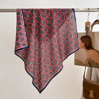 Spring/Summer 70cm Cashew Print Square Scarf Women’s Breathable Imitation Silk Bandanna Luxury Female Neckerchief Fashion Hijab - Image 4