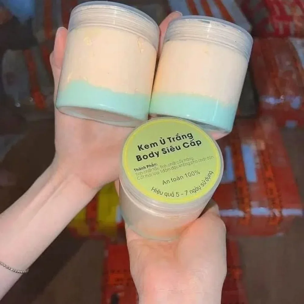 Vietnam Brightening Body Hydrating Moisturizing Lightening kem cot thai cao cap u trang manh tham nhanh xanh 200g 2