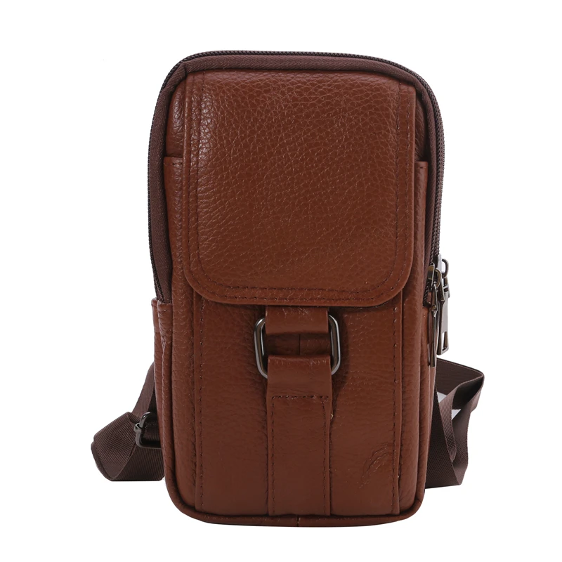 

Waist Packs New Creative Multi-layer Cell Phone Bag Multi-function Shoulder Bag Can Wear Belt Men's Fashion Retro Fanny Packs