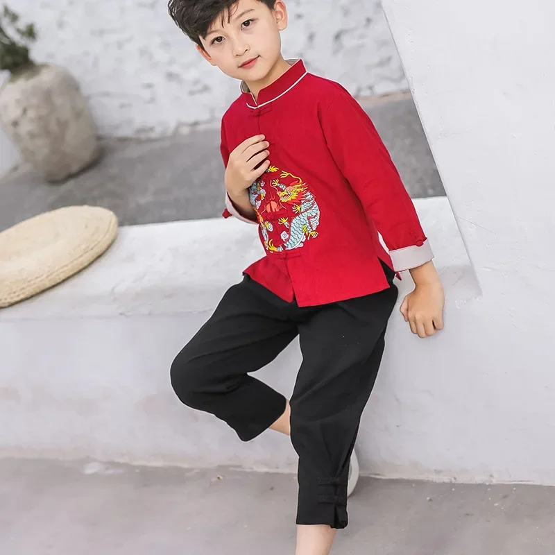 chinese traditional costume boys kids tang suit