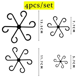 Indoor Plant Support Frame - Adjustable Flower and Climbing Houseplant Holder - 10 sets (40pcs) (Black)