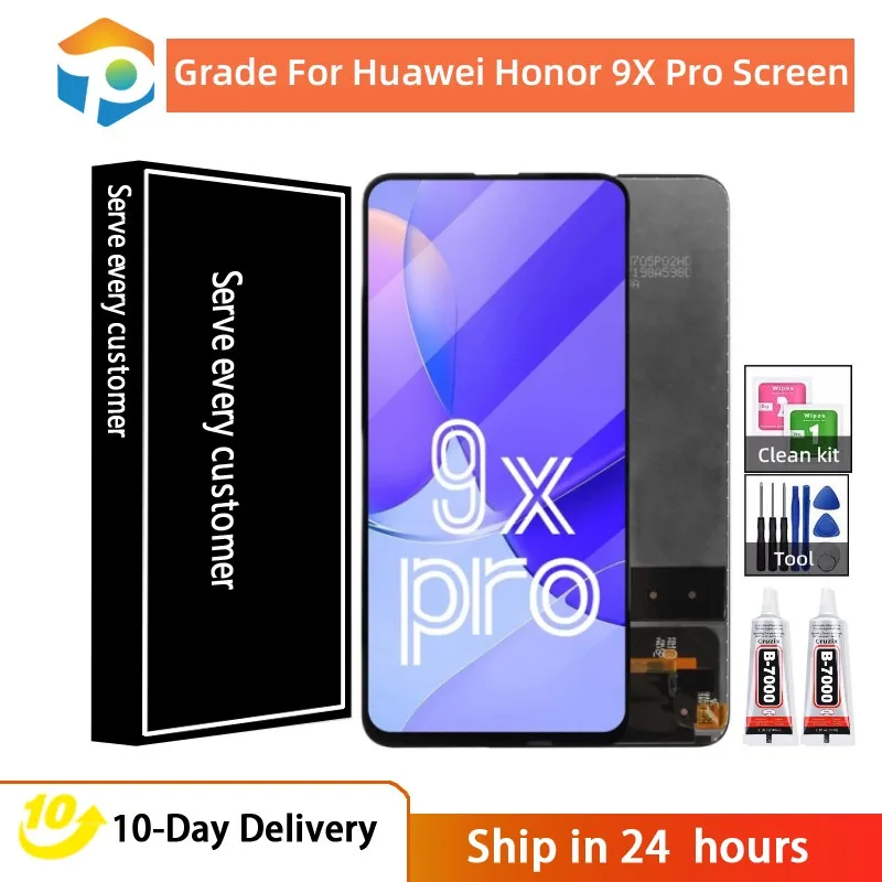 

100% Test Grade AAA For Huawei Honor 9X Pro Screen Replacement HLK-L41 HLK-L42 LCD Display Touch Digitizer Full Assembly 6.59 ''