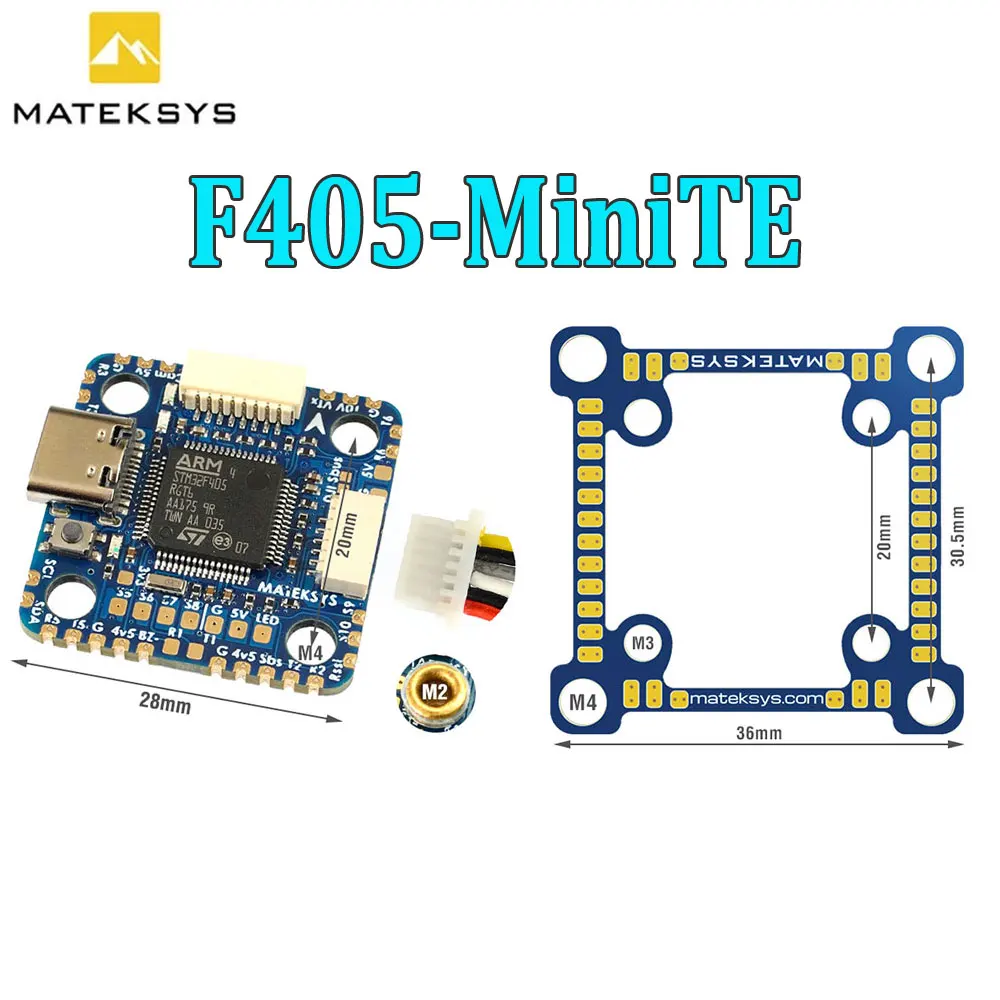Matek System F405-Mini Te Flight Controller Built-In Muslimicm42605 W/Osd Bec 5V 10V Per Fpv Rc Racing Drone Dji Vtx