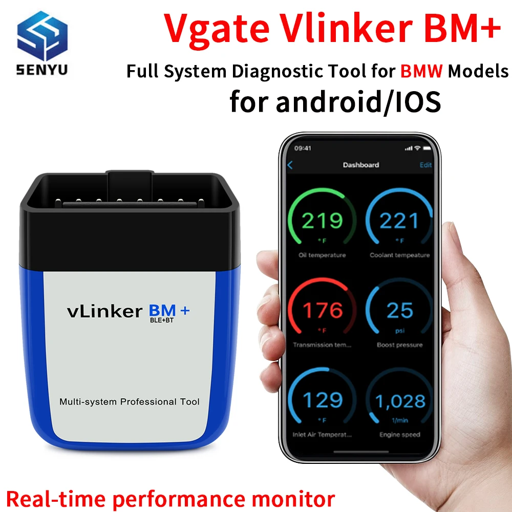 Vgate vLinker BM+ V2.2 ELM327 OBD2 Car Scanner OBD 2 Auto