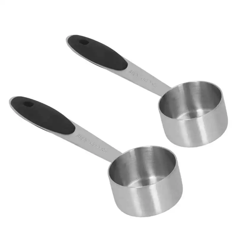 2Pcs Stainless Steel Coffee Measuring Scoop 1 8 Cup 30ml Measuring 