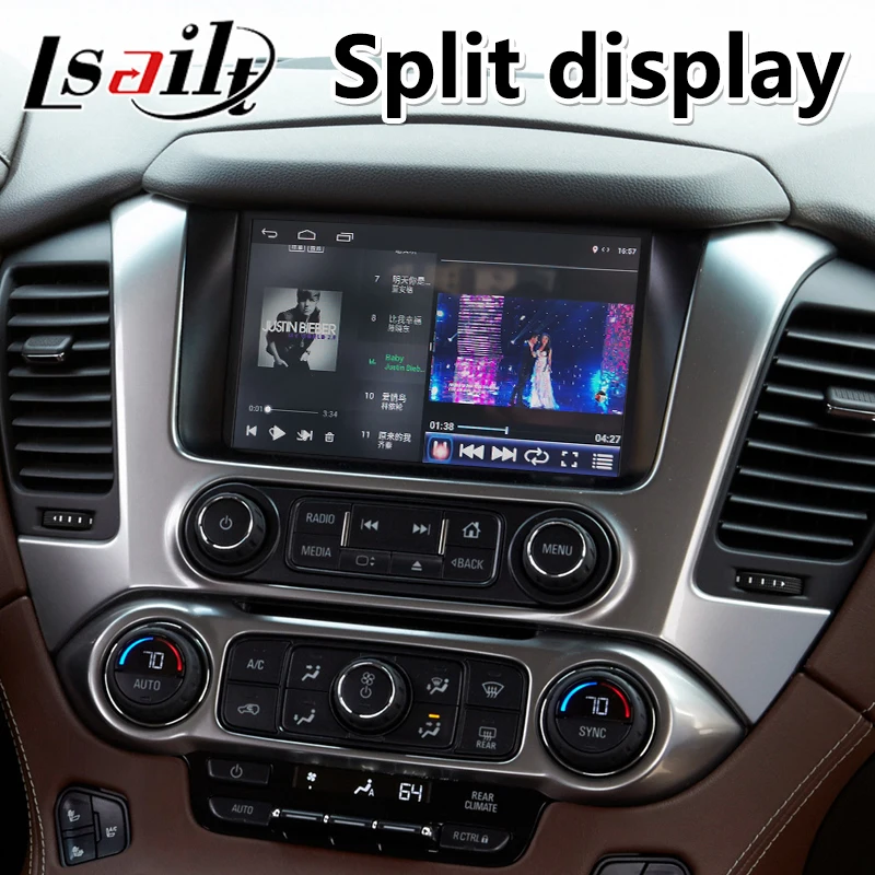 gps for car Lsailt Android Carplay Interface for Chevrolet Suburban Tahoe Yukon Silverado With Multimedia Video GPS Navigation NetFlix truck gps