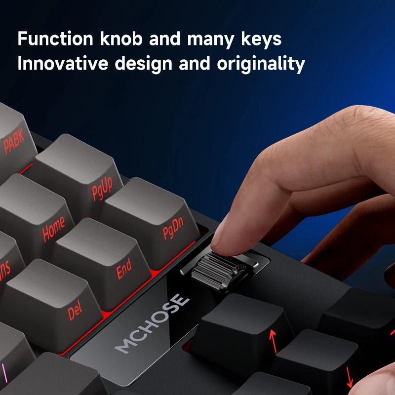 MCHOSE G87 Original Wireless Mechanical Keyboard Tri-mode Customized Hot Swap 10000mAh RGB Gasket Structure Knob E-sports Gaming