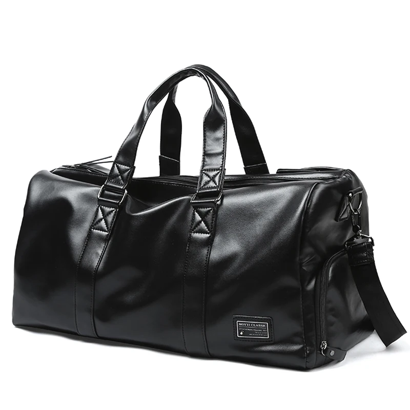 Premium Gym Bag Leather Sports Bags Wet And Dry Separation Men Handbag