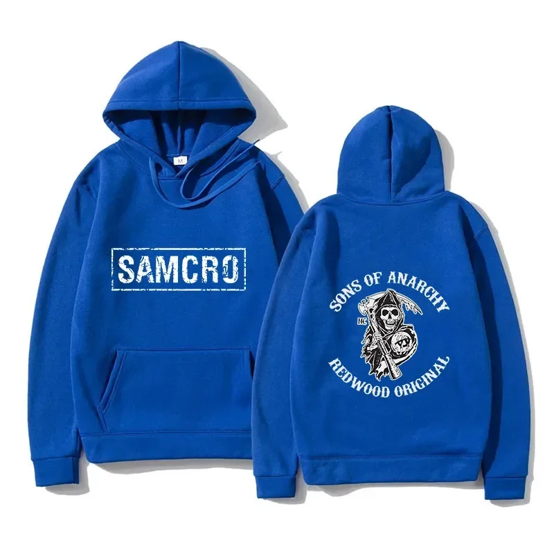 Men's Pure Cotton Hooded Sweatshirt Sons of Anarchy SAMCRO Double-sided Printed Men's and Women's Fashion Brand Design Pullover 6