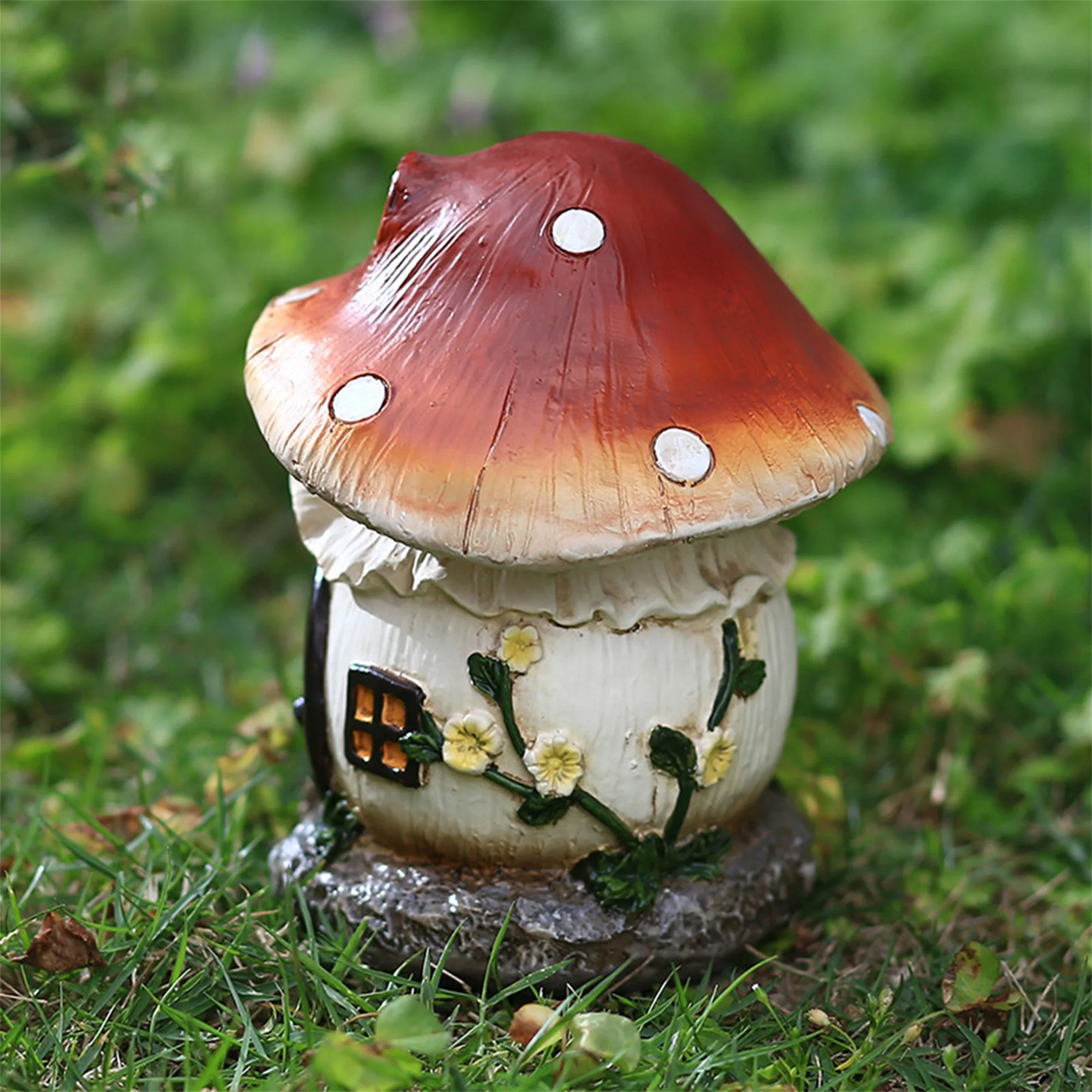 Gnome Figurine Adorable Cottage Resin Outdoor Sculpture Decorative Art Craft Ornament for Backyard Patio Garden Lawn Yard