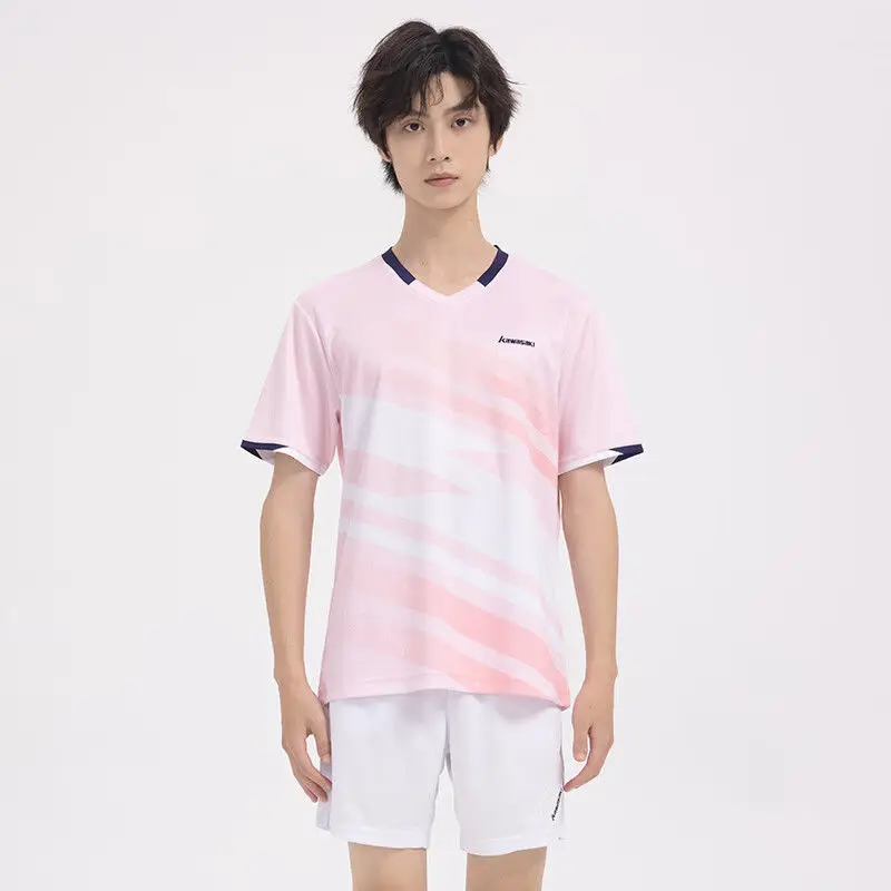 Kawasaki Badminton Clothing Short-Sleeved T-shirt B1970 Men's and Women's Competition Quick-Drying Breathable