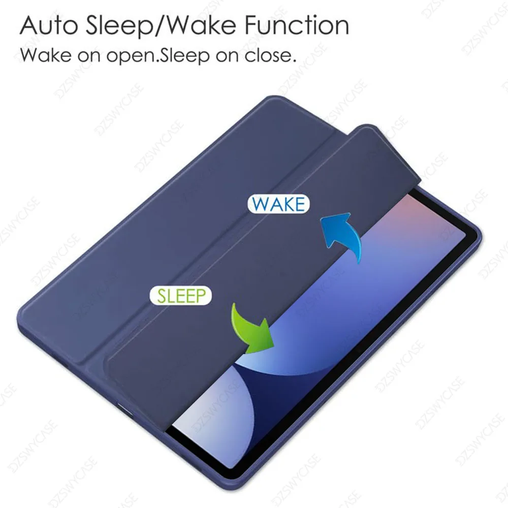 Premium Trifold Stand Tablet Case with Pencil Holder and Auto Sleep/Wake Function