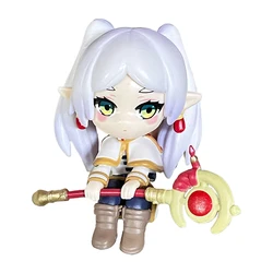 Frieren Q - Version Magician Elf Figurine - PVC Anime Character Ornament Toy Gift (1pcs - opp)