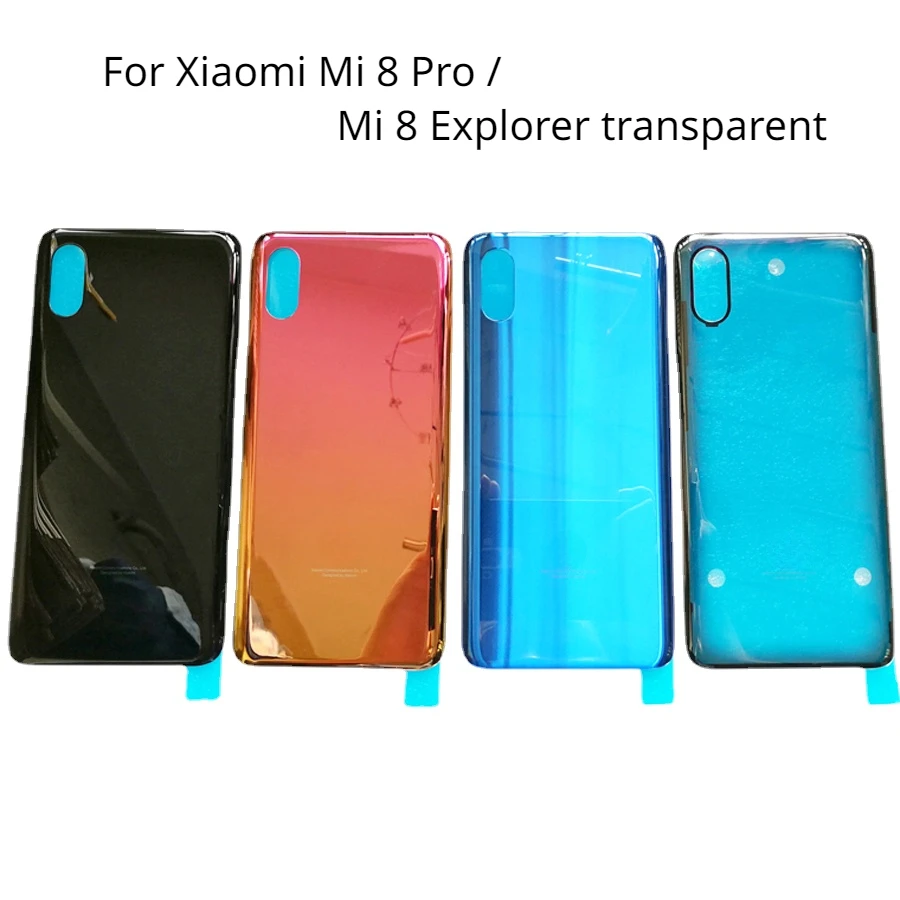 

Glass For Xiaomi Mi 8 Pro / Mi 8 Explorer transparent Housing Battery Door Back Cover Replacement Parts Case