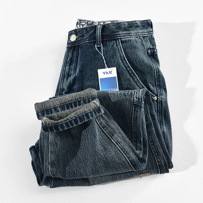 Spring Summer New Casual Jeans for Men Clothing Vintage Washed Soft Cotton Streetwear Oversize Men Trousers A1009 5