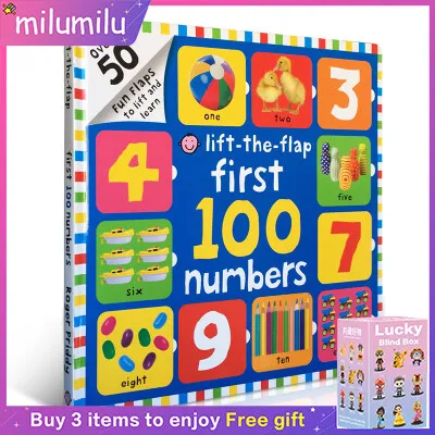 

MiluMilu First 100 Numbers Lift-the-Flap Buku Picture Book Of Children's Early Education AwAreness