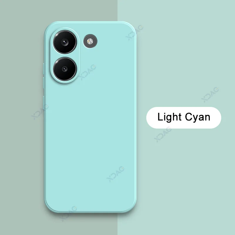 Minimalist Design Liquid Silicone Case with Camera Protection and Straight Edges