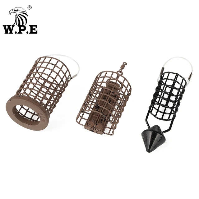 W.P.E 1pcs Carp Fishing Method Feeder Steel Wire Cage Bait 20g-60g Europe  Carp Fish Hair Rig Carp Feeder Fish Tackle Accessories - AliExpress