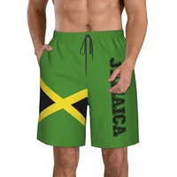 2025 Summer Polyester Jamaica Country Flag 3D Printed Men's Board Shorts Beach Pocket Running Summer Pants 2