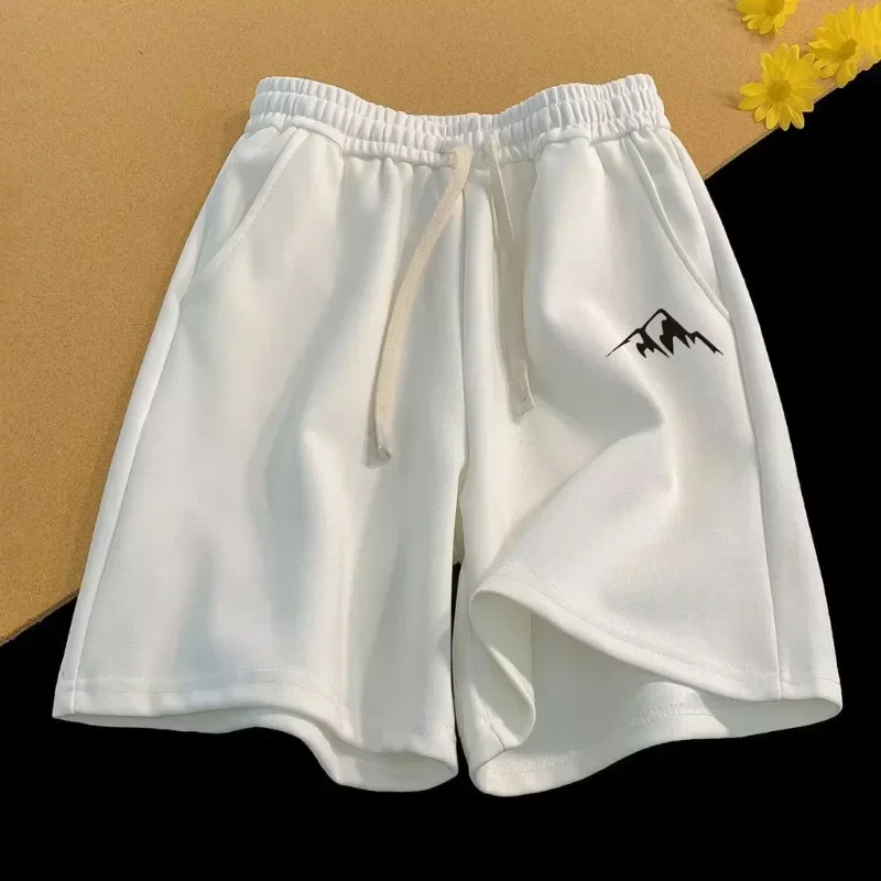 M-8XL Oversized Shorts Men's Casual Shorts Chinese Style Minimalist Mountain Range Print Shorts  Couple Basketball Short Pants 2