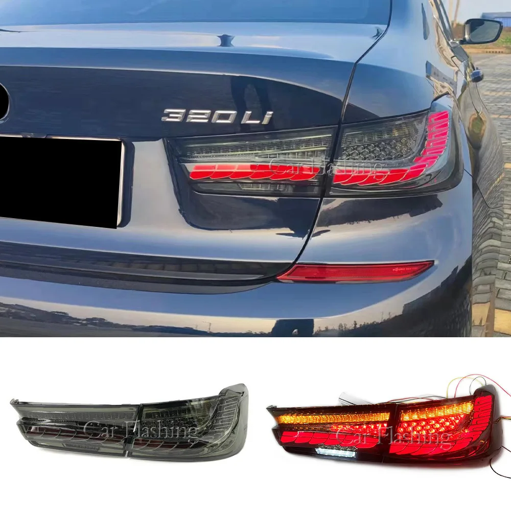 

For BMW 19-22 New 3 Series Dragon Scale Tail Lamp 330li Three Series Modified Black Tail Lamp Assembly