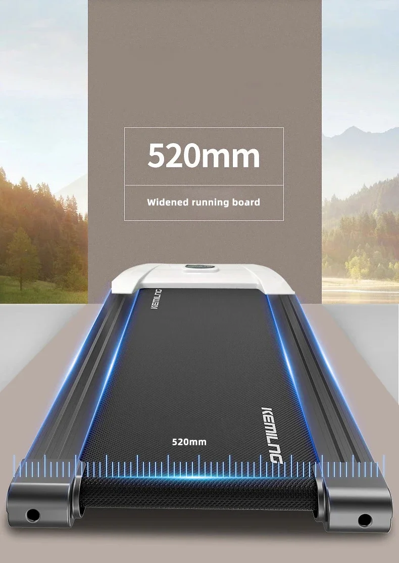 Folding Magnetic Treadmill, LED Display Treadmill with Safety Harness, Smart Treadmill, Home Gym