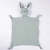 Muslin Security Blanket New Born Soothe Appease Towel 100% Organic Cotton Cat Bunny Rabbit Toy Ins Baby Comforter Lovely 3